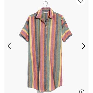 Madewell Courier Rainbow Stripe Dress